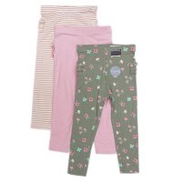 GX441: Infant Girls Printed 3 Pack Leggings With Frill Back (1-6 Years)